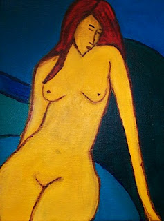 Yellow Farewell (copying Modigliani) (2008)